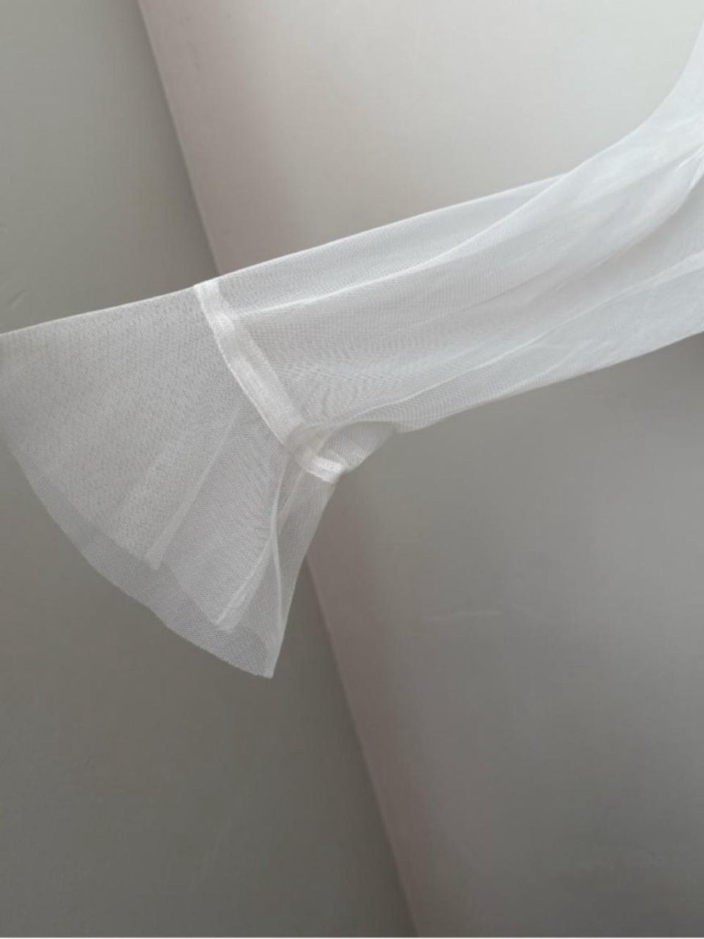 Ivory Mesh Bridal Robe - Picture 6 of 8